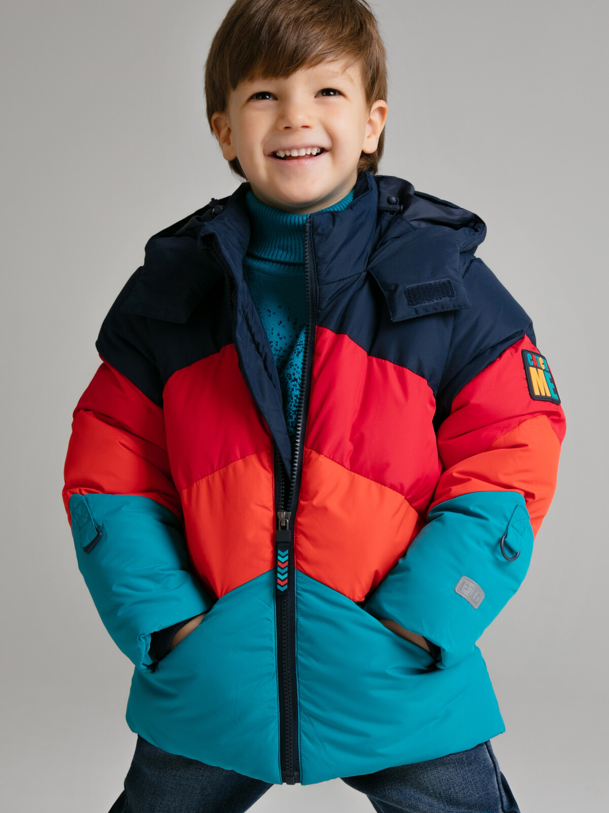 Куртка текстильная с полиуретановым покрытием для мальчиков PlayToday, цветной, 116