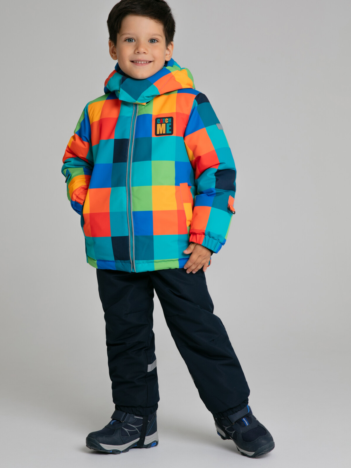 Куртка текстильная с полиуретановым покрытием для мальчиков PlayToday, цветной, 104