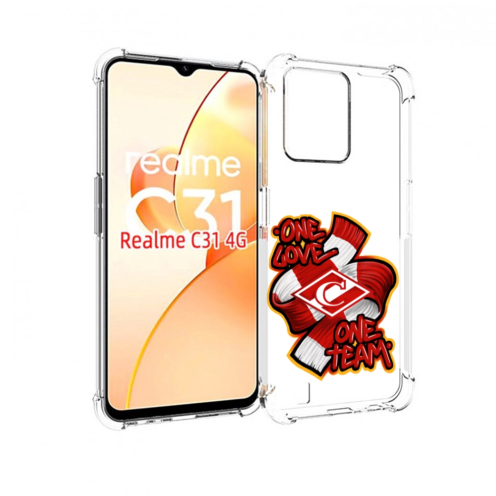 

Чехол MyPads ФК спарак 1 любовь для OPPO Realme C31, Прозрачный, Tocco
