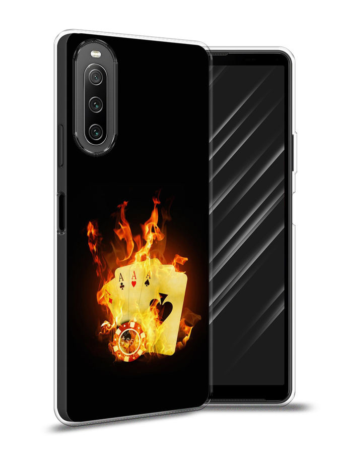 

Чехол Awog на Sony Xperia 10 IV "Горящие карты", Разноцветный, 55250-9