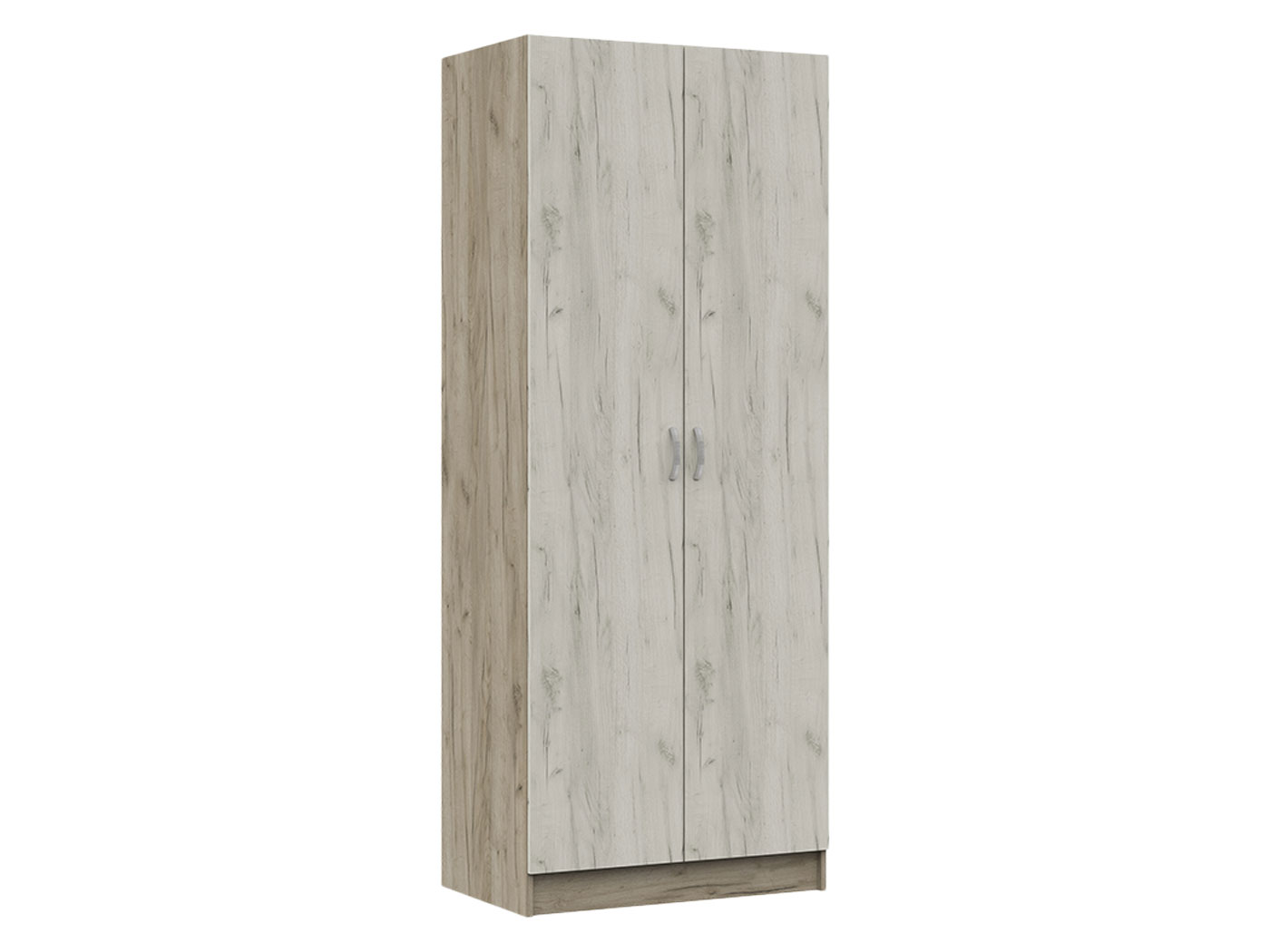 

Распашной шкаф Стендмебель Бриз Дуб Крафт серый / Дуб Крафт белый С полками и штангой, Бриз с полками и штангой