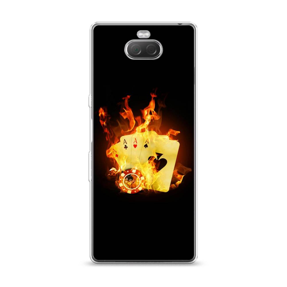 

Чехол Awog на Sony Xperia 10/XA3 "Горящие карты", Разноцветный, 54050-9