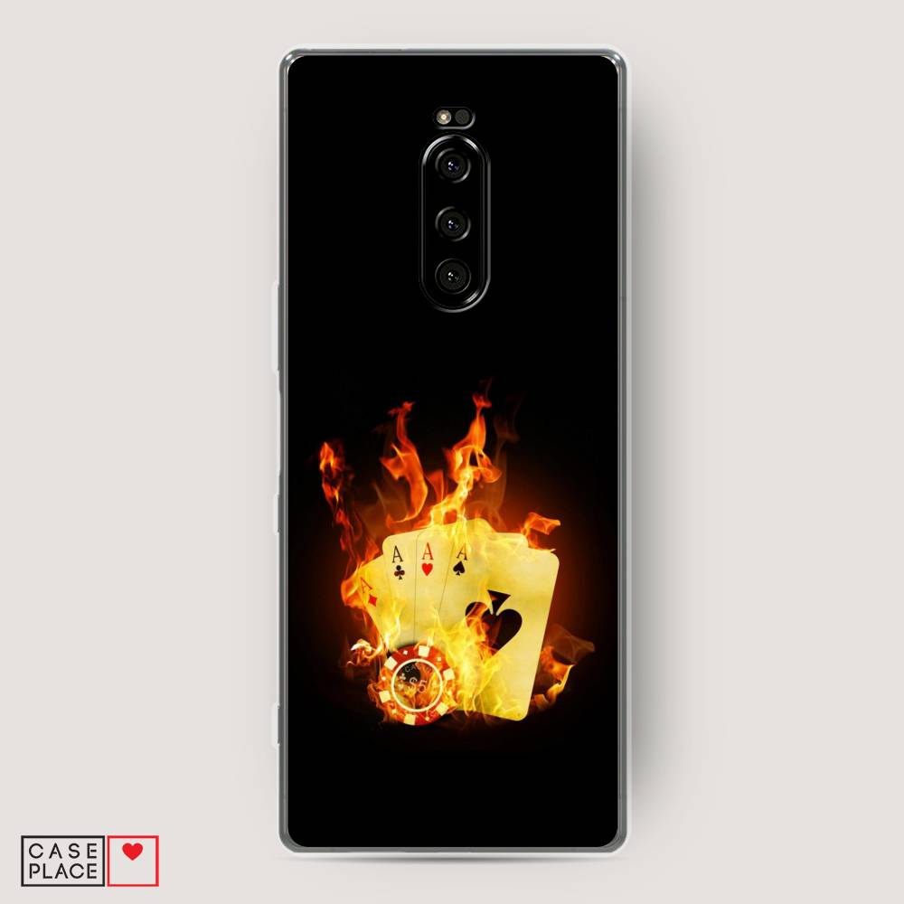 

Чехол Awog на Sony Xperia 1/XZ4 "Горящие карты", Разноцветный, 54250-9