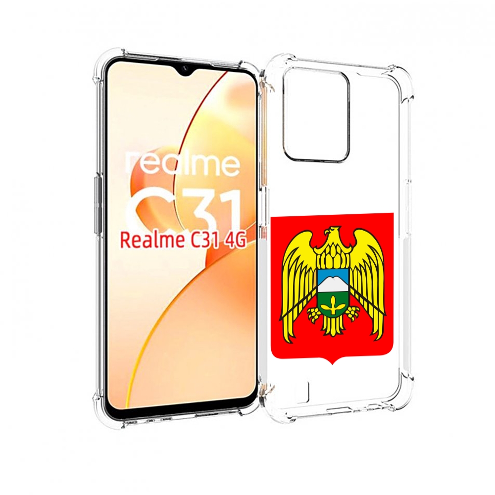 

Чехол MyPads герб-кабардино-балкария-нальчик для OPPO Realme C31, Прозрачный, Tocco