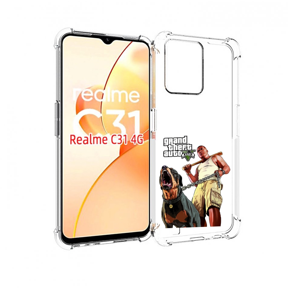 

Чехол MyPads GTA грозная собака для OPPO Realme C31, Прозрачный, Tocco