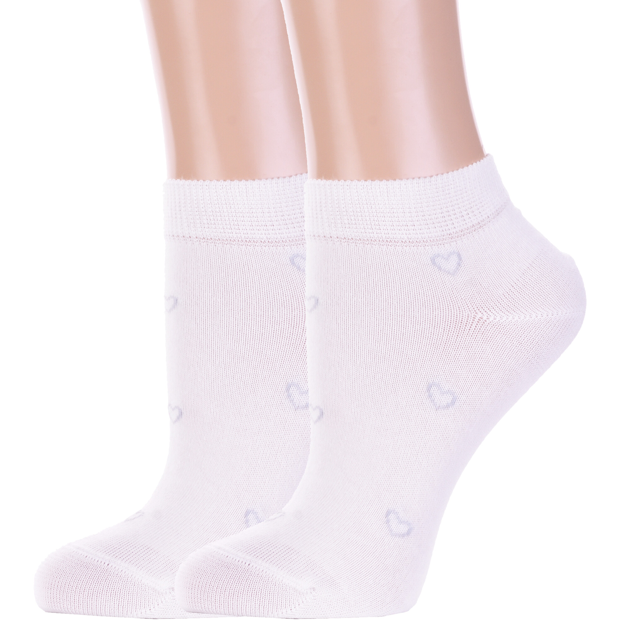 Комплект носков женских Брестский чулочный комбинат 2-14с1101 белых 23, 2 пары