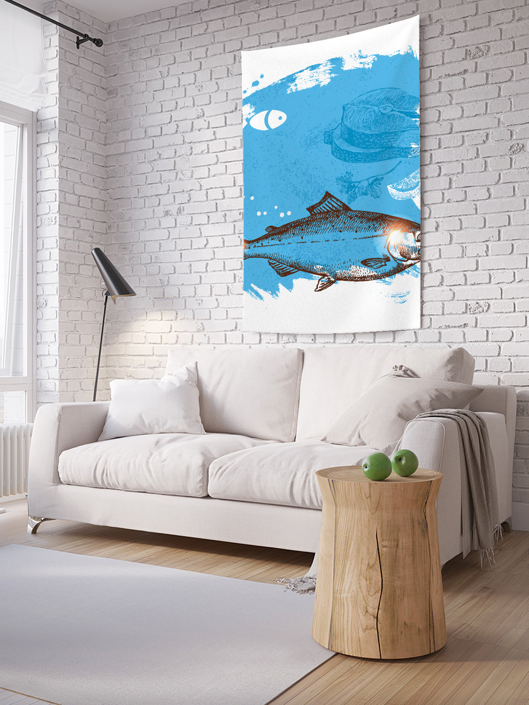 

Вертикальное фотопанно на стену JoyArty Рыбные стейки 100x150 см, Рыбные стейки