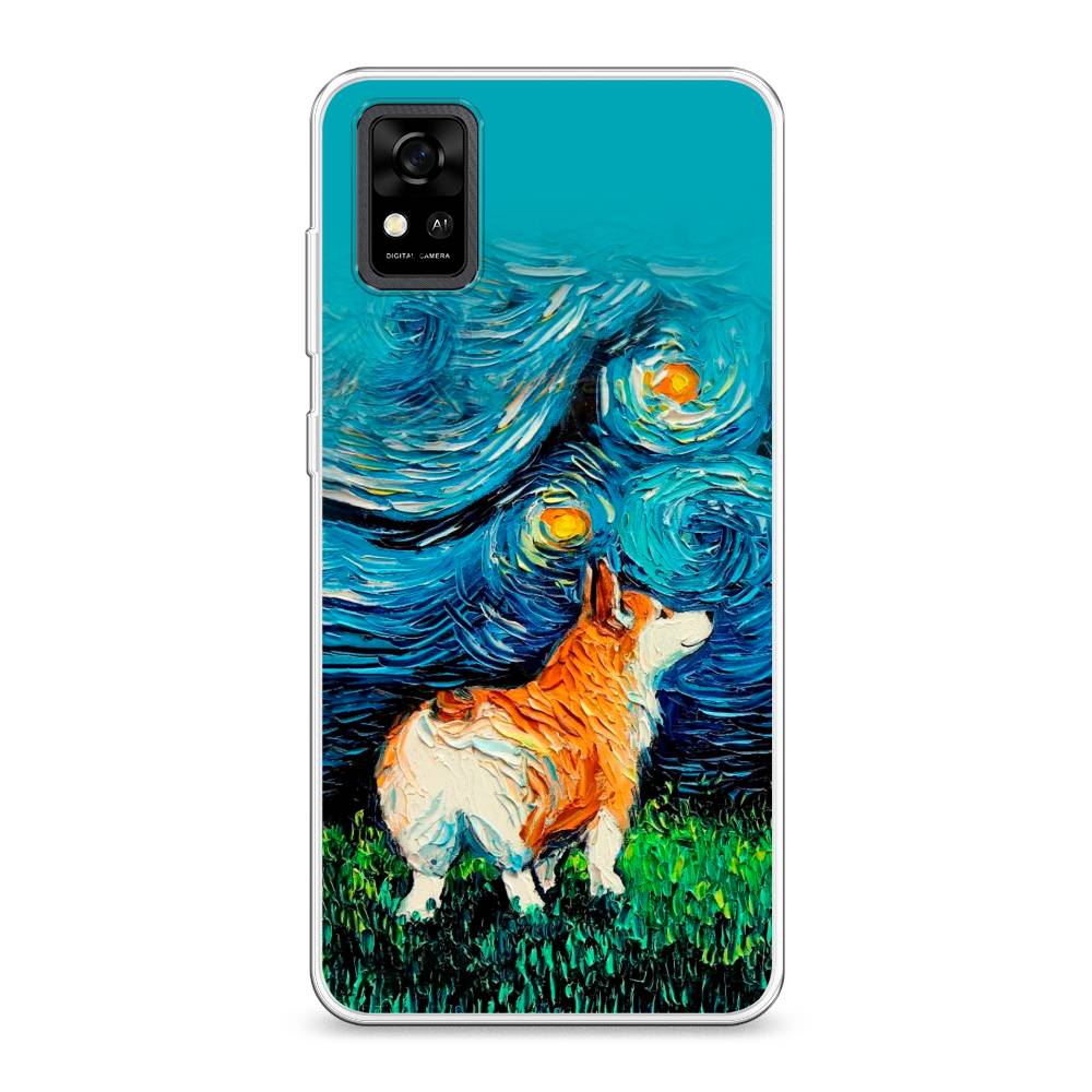 

Чехол на ZTE Blade A31 "Корги звёздная ночь", Коричневый;белый;зеленый, 134650-1