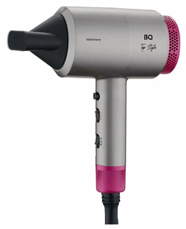 

Фен BQ HD1818M 1800 Вт серый, розовый, HD1818M