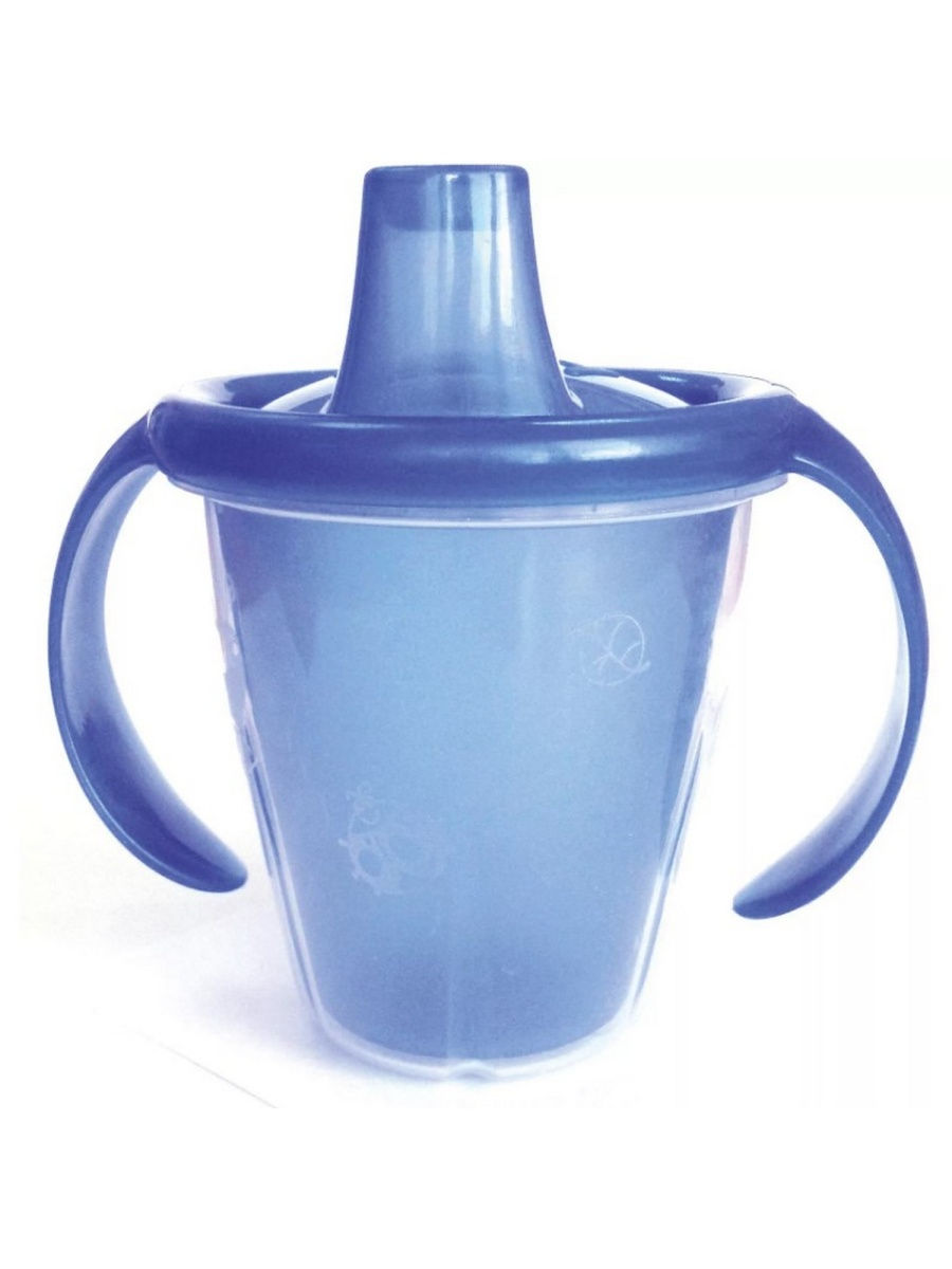 Чашка с крышкой носиком, 210 мл синий