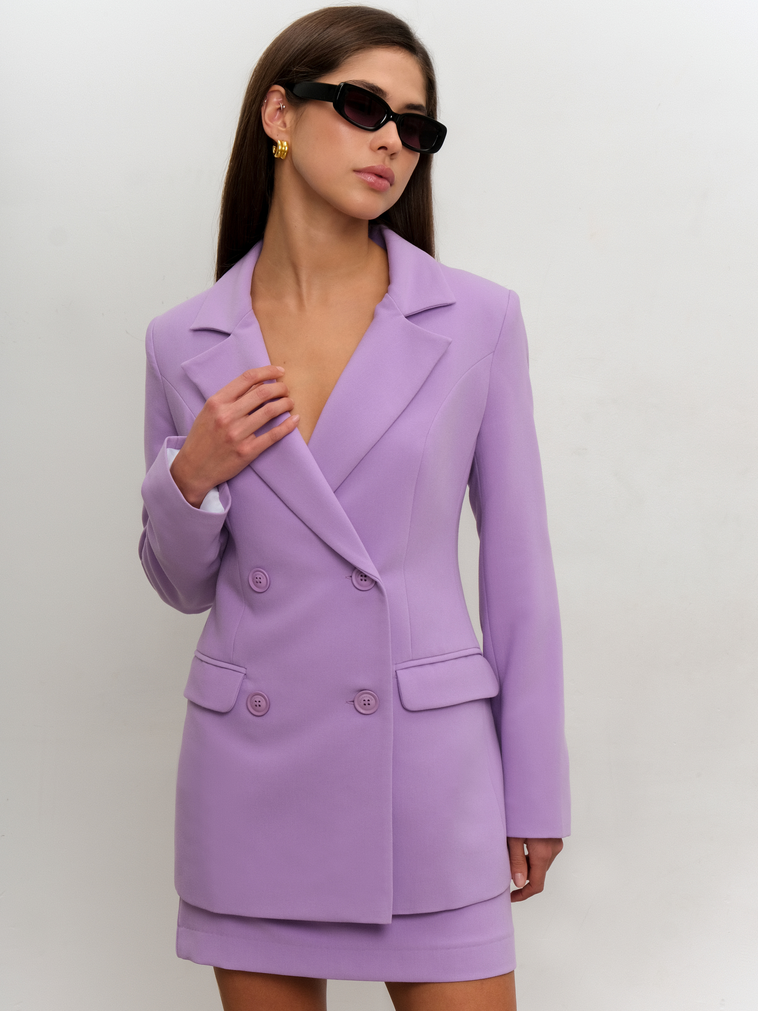

Пиджак женский Charmstore Ж-006 фиолетовый M, Ж-006
