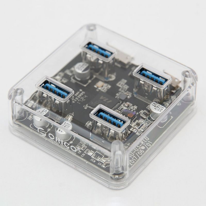 

USB-концентратор ORICO прозрачный (ORICO-MH4U-U3-10-CR-BP), ORICO-MH4U-U3-10-CR-BP