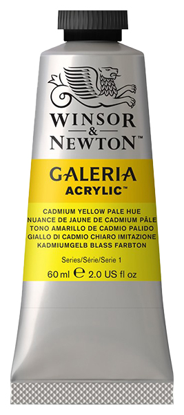 фото Краска акриловая winsor&newton galeria 60 мл кадмий бледно-желтый