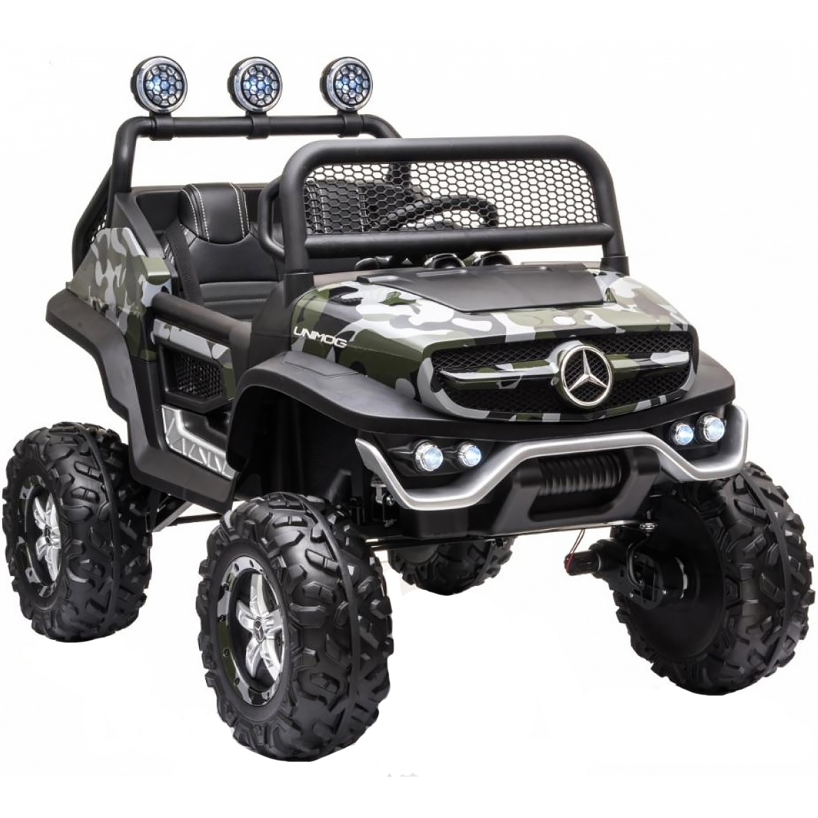 

Электромобиль RIVERTOYS Mercedes-Benz Unimog Mini P777BP, камуфляж, Mercedes-Benz Unimog Mini P777BP - камуфляж