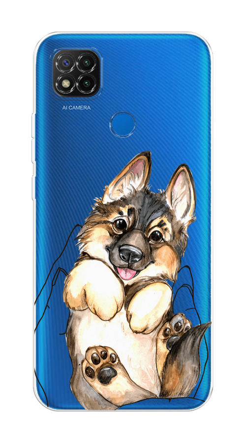 

Чехол на Xiaomi Redmi 9C "Овчарка в ладошках", Серый;бежевый;белый, 39050-1