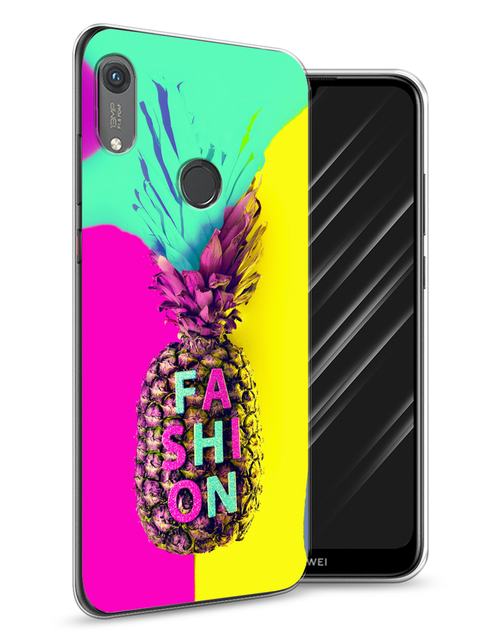 

Чехол Awog на Honor 8A (8A Pro/Prime) "Кислотный ананас", Желтый;розовый;голубой, 68750-10