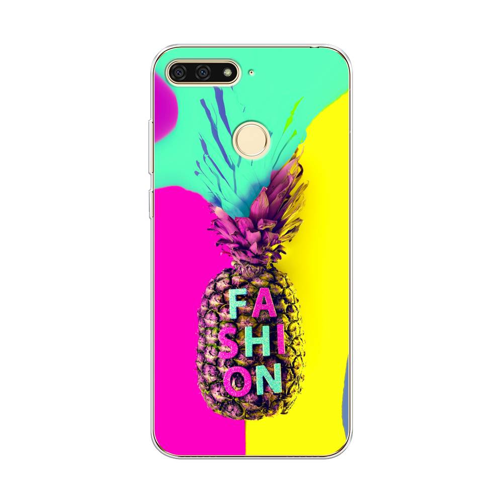 

Чехол Awog на Honor 7C "Кислотный ананас", Желтый;розовый;голубой, 64550-10