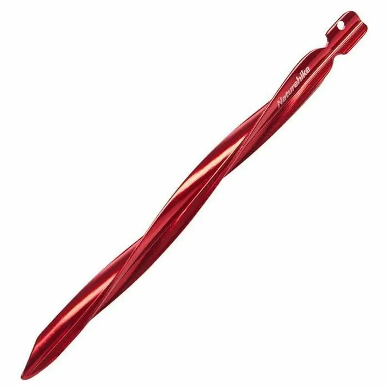 фото Колышек для палатки naturehike 2022 spiral aluminium peg 15 cm - s (8pcs) red