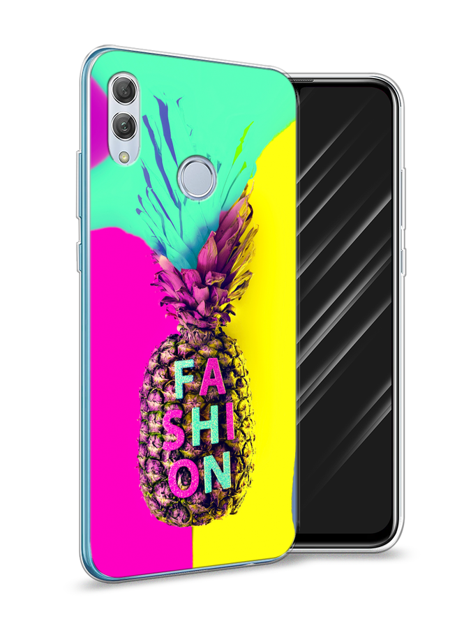 

Чехол Awog на Honor 10 Lite "Кислотный ананас", Желтый;розовый;голубой, 67550-10
