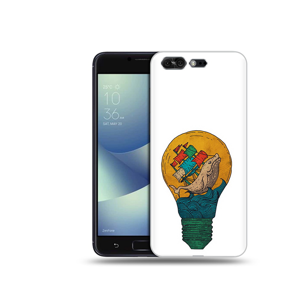 

Чехол MyPads Tocco для Asus ZenFone 4 Pro (ZS551KL) кит в лампочке с парусами, Прозрачный, Tocco