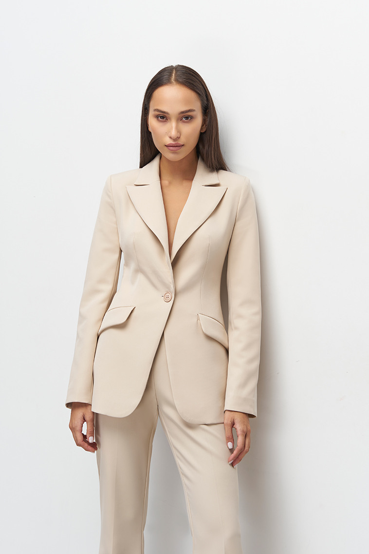 

Пиджак женский Charmstore Ж-003 бежевый M, Ж-003