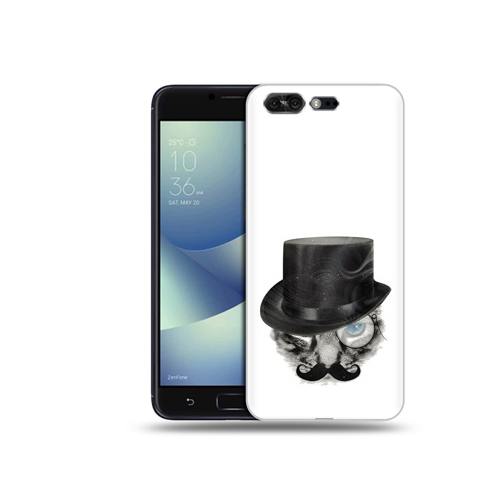 

Чехол MyPads Tocco для Asus ZenFone 4 Pro (ZS551KL) интелегентный кот, Прозрачный, Tocco