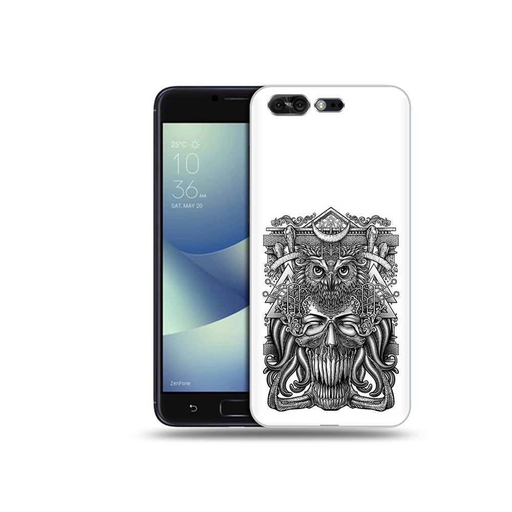 

Чехол MyPads Tocco для Asus ZenFone 4 Pro (ZS551KL) зубастая сова, Прозрачный, Tocco