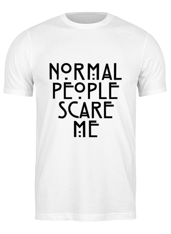 

Футболка женская Printio Normal people scare me белая 2XL, Белый, Normal people scare me