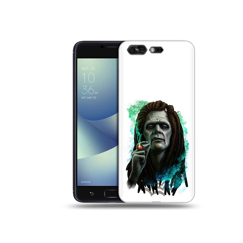 

Чехол MyPads Tocco для Asus ZenFone 4 Pro (ZS551KL) зеленый мужчина с сигаретой, Прозрачный, Tocco