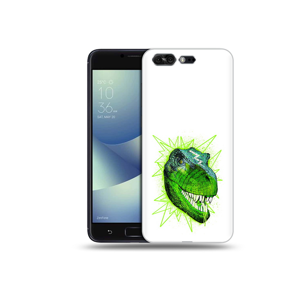

Чехол MyPads Tocco для Asus ZenFone 4 Pro (ZS551KL) зеленый динозавр, Прозрачный, Tocco
