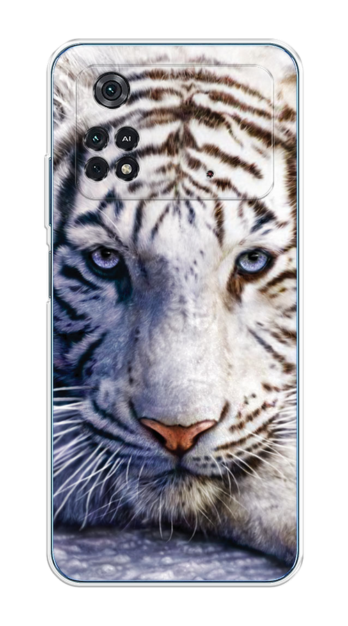

Чехол на Poco M4 Pro 4G "Бенгальский тигр", Коричневый;белый, 313050-1