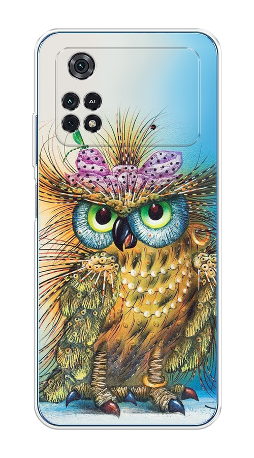 

Чехол на Poco M4 Pro 4G "Модная сова", Коричневый;голубой, 313050-1