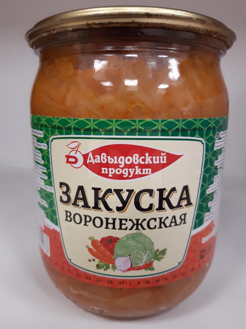 

Закуска овощная Давыдовский продукт Воронежская 510 г