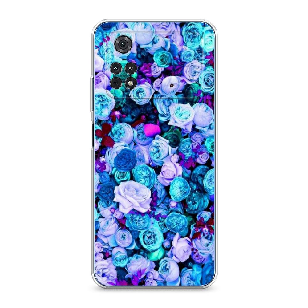 

Чехол для Xiaomi Poco M4 Pro 4G "Цветочный ковер", Фиолетовый, 313050-2