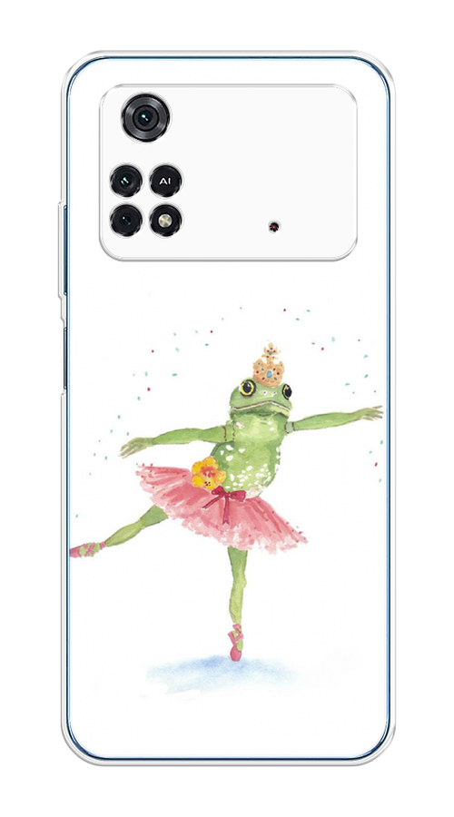 

Чехол на Poco M4 Pro 4G "Лягушка-балерина", Зеленый, 313050-4