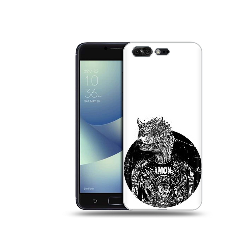 

Чехол MyPads Tocco для Asus ZenFone 4 Pro (ZS551KL) динозавр в куртке, Прозрачный, Tocco