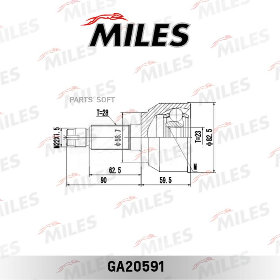

Шрус Mazda 3 I 1.5-2.3 06- Нар. Miles арт. GA20591