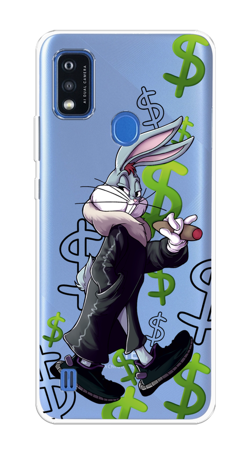 

Чехол на ZTE Blade A51 "Rich Bugs Bunny", Зеленый;черный;голубой, 134550-6