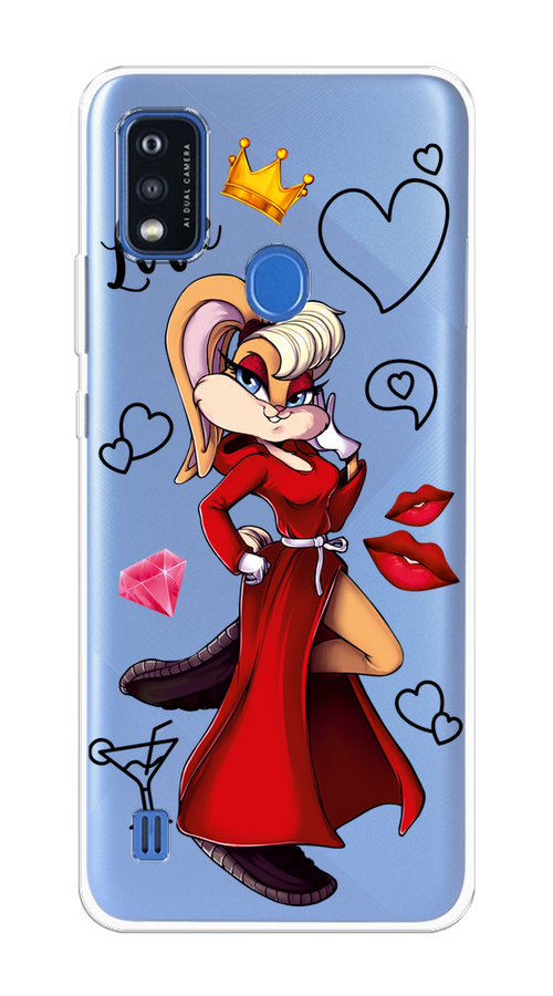 

Чехол на ZTE Blade A51 "Rich Lola Bunny", Красный;бежевый;оранжевый, 134550-6