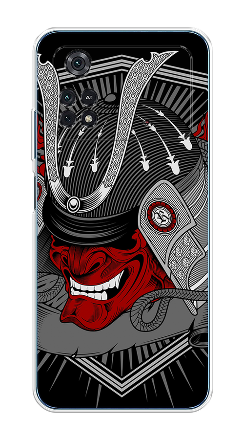 

Чехол на Poco M4 Pro 4G "Красная маска самурая", Белый;красный;черный, 313050-4