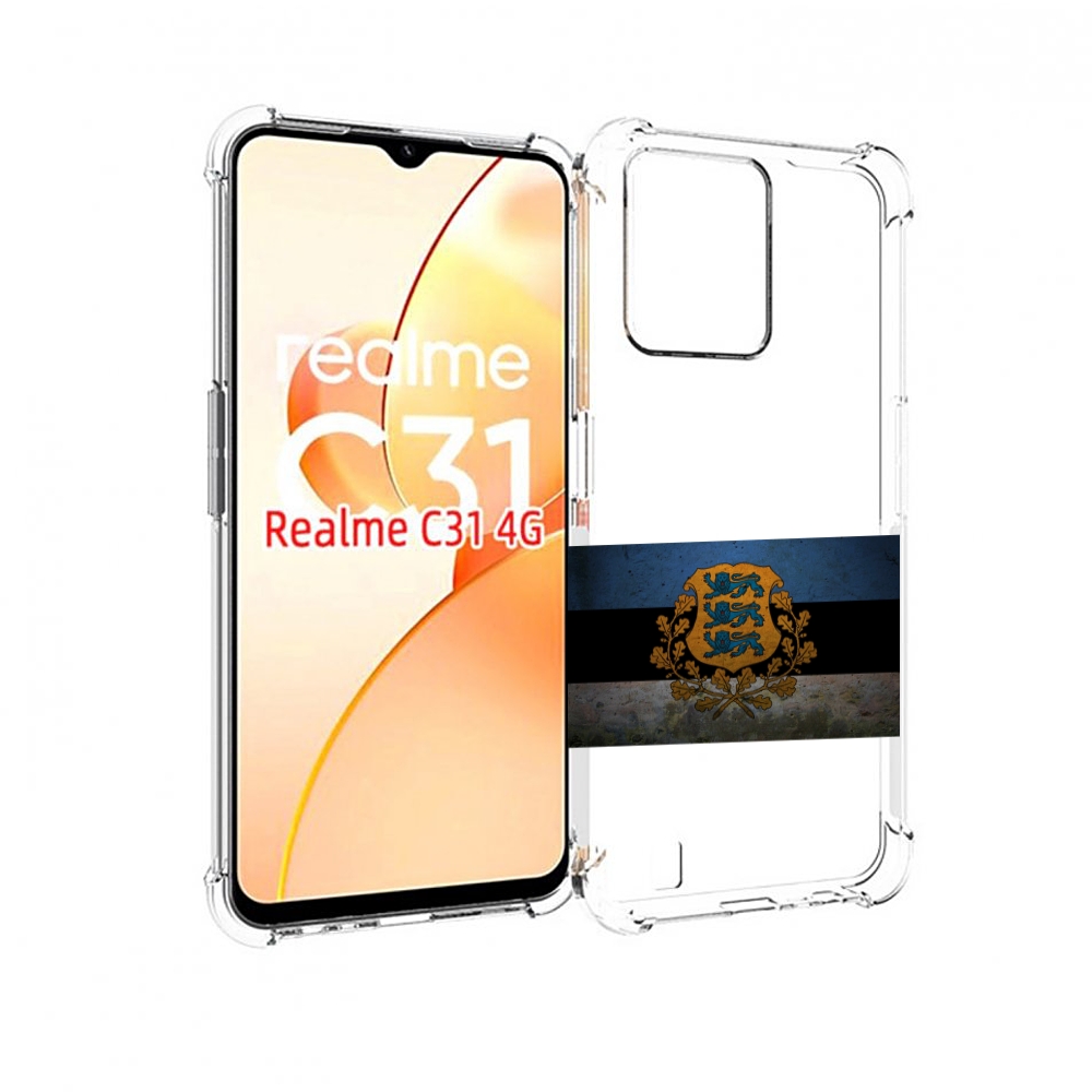 

Чехол MyPads герб флаг эстонии-1 для OPPO Realme C31, Прозрачный, Tocco