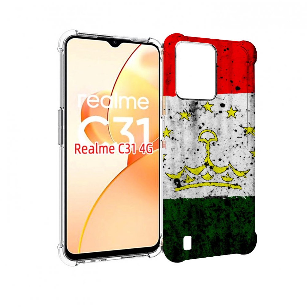 

Чехол MyPads герб флаг таджикистан для OPPO Realme C31, Прозрачный, Tocco