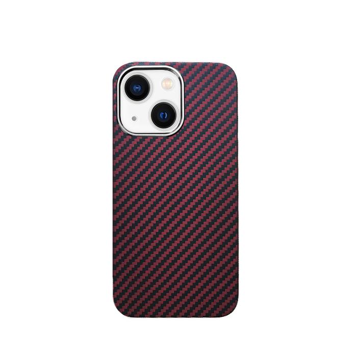 фото Чехол k-doo kevlar для iphone 13, арамид (кевлар) ударопрочный, ультратонкий, красный