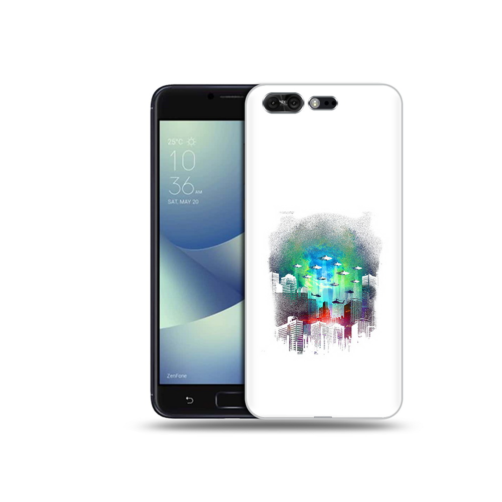 Чехол MyPads Tocco для Asus ZenFone 4 Pro (ZS551KL) город в свечении