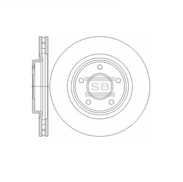 

Диск тормозной MITSUBISHI ASX 10-/DODGE CALIBER передний вент. D 294мм. SANGSIN SD4709