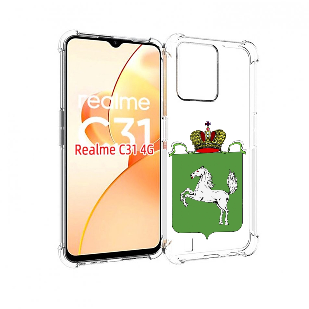 

Чехол MyPads герб томская область для OPPO Realme C31, Прозрачный, Tocco