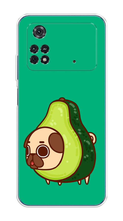 

Чехол на Poco M4 Pro 4G "Мопс авокадик", Зеленый, 313050-1