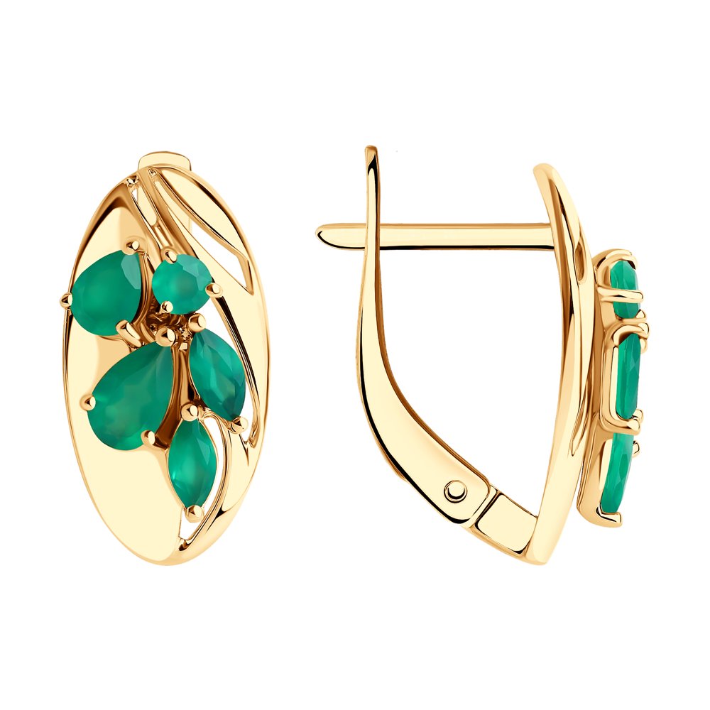 

Серьги женские из золота SOKOLOV 37727583, агат, 37727583