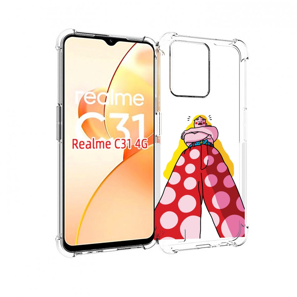 

Чехол MyPads высокая-девушка для OPPO Realme C31, Прозрачный, Tocco