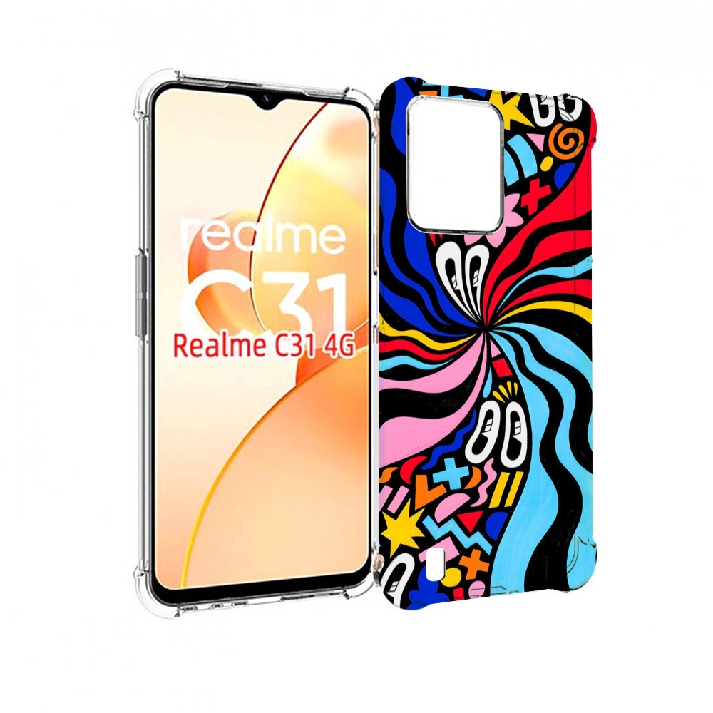 

Чехол MyPads волнистая-абстракция для OPPO Realme C31, Прозрачный, Tocco